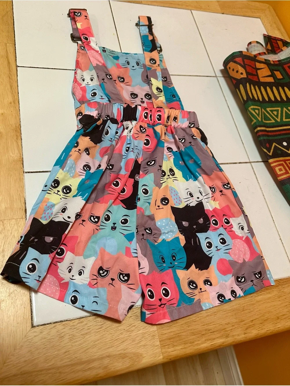 Purr-fectly Cute! The Cat’s Meow Toddler Cartoon Print Romper Jumpsuit
